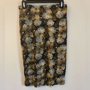 Muted Floral Lularoe Cassie Pencil Skirt